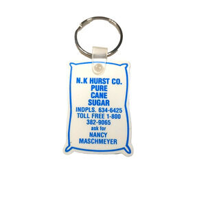 N K Hurst Pure Cane Sugar Vintage Rubber Keychain